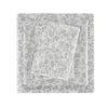 Bed Sheets-Kirkland's Home Gray Leopard Print Satin 3-Pc. Twin Sheet Set White/Gray