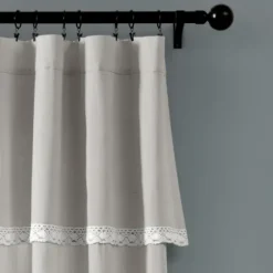 Curtains & Drapes-Kirkland's Home Gray Marl Blackout 2-Pc. Curtain Panel Set, 96 In. Gray/White