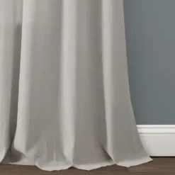 Curtains & Drapes-Kirkland's Home Gray Marl Blackout 2-Pc. Curtain Panel Set, 96 In. Gray/White