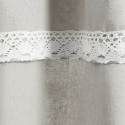 Curtains & Drapes-Kirkland's Home Gray Marl Blackout 2-Pc. Curtain Panel Set, 96 In. Gray/White