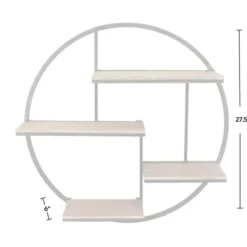 Shelves-Kirkland's Home Gray Metal 4-Tier Circular Wall Shelf