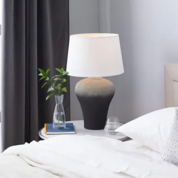 Table Lamps-Kirkland's Home Gray Ombre Ceramic Table Lamp White