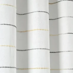 Curtains & Drapes-Kirkland's Home Gray Ombre Stripe Curtain Panel Set, 84 In. Gray/White
