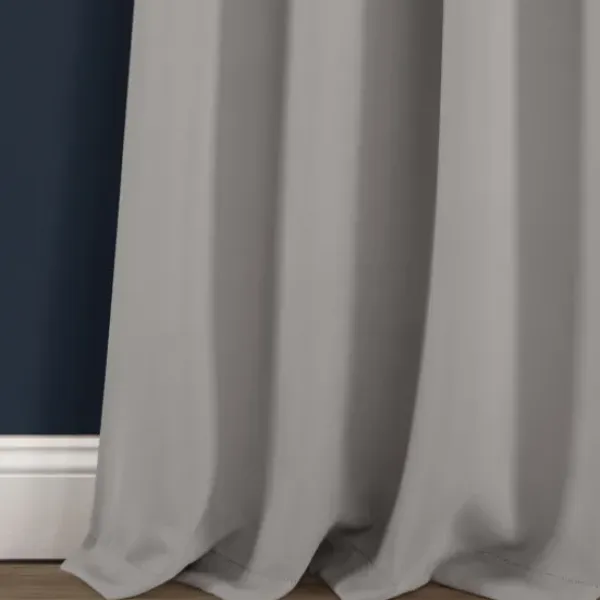Curtains & Drapes-Kirkland's Home Gray Ombre Stripe Curtain Panel Set, 95 In. Gray/White