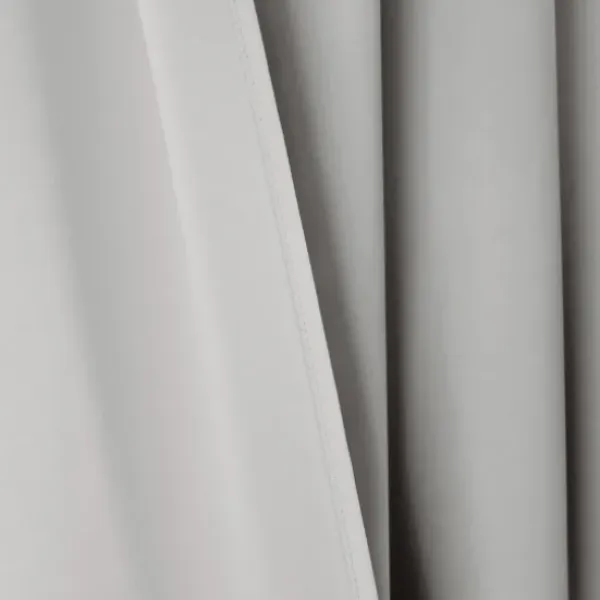 Curtains & Drapes-Kirkland's Home Gray Ombre Stripe Curtain Panel Set, 95 In. Gray/White