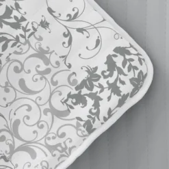 Quilts-Kirkland's Home Gray Patchwork Reversible 3-Pc. King Quilt Set Gray/White