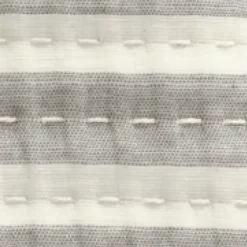 Blankets & Throws-Kirkland's Home Gray Pick Stitch Stripe Decorative Throw Gray/White