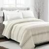 Quilts-Kirkland's Home Gray Pick Stitch Stripe King Quilt Gray/White