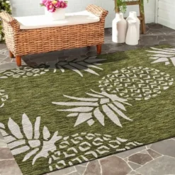 Outdoor Rugs-Kirkland's Home Gray Raised Honeycomb Indoor/Outdoor Area Rug, 7X9 Gray/White