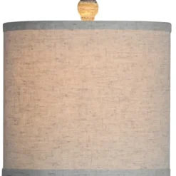Buffet Lamps-Kirkland's Home Gray Resin Painted Distressed Buffet Lamp Tan
