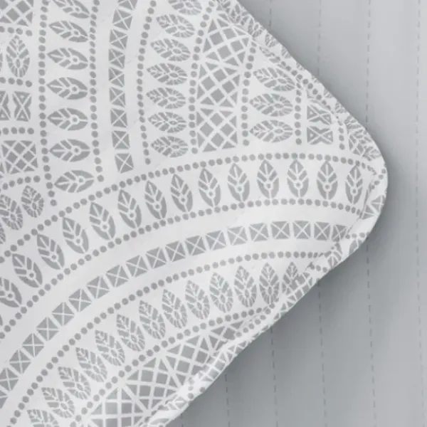 Quilts-Kirkland's Home Gray Scalloped Reversible 2-Pc. Twin Quilt Set Gray/White