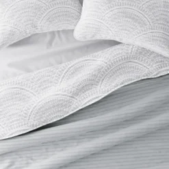 Quilts-Kirkland's Home Gray Scalloped Reversible 2-Pc. Twin Quilt Set Gray/White