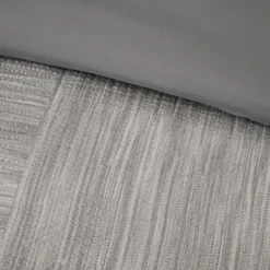 Comforters-Kirkland's Home Gray Seersucker 7-Pc. King Comforter Set Gray/White