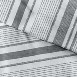 Duvets-Kirkland's Home Gray Soft Striped 3-Pc. King Duvet Cover Set Gray/White