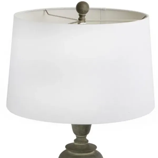 Table Lamps-Kirkland's Home Gray Spindle Body Table Lamps, Set Of 2 White