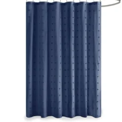 Shower Curtains-Kirkland's Home Gray Square Trim Cotton Shower Curtain White/Gray
