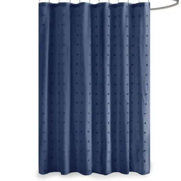 Shower Curtains-Kirkland's Home Gray Square Trim Cotton Shower Curtain White/Gray