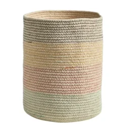 Baskets & Boxes-Kirkland's Home Gray Stripes And Paw Basket With Handles