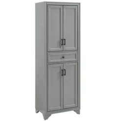 Cabinets & Sideboards-Kirkland's Home Gray Tara Pantry Cabinet