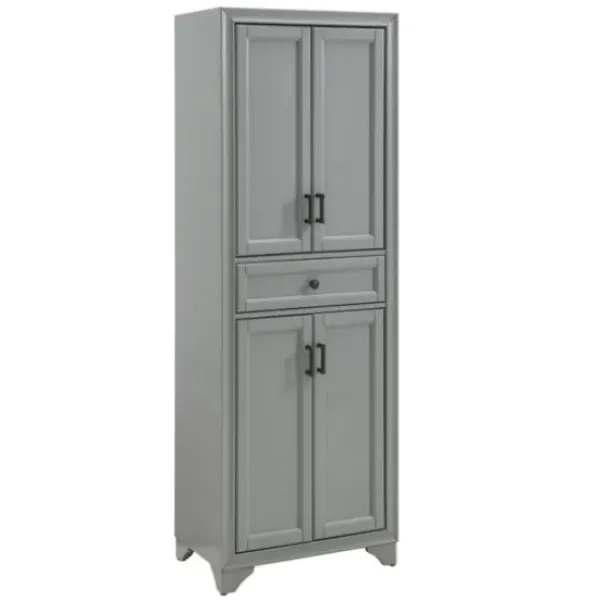 Cabinets & Sideboards-Kirkland's Home Gray Tara Pantry Cabinet