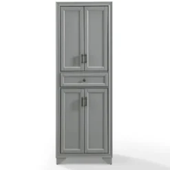 Cabinets & Sideboards-Kirkland's Home Gray Tara Pantry Cabinet