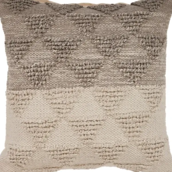 Pillows-Kirkland's Home Gray Textured Gradient Pillow Gray/Tan