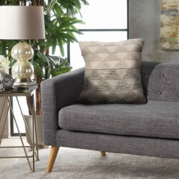 Pillows-Kirkland's Home Gray Textured Gradient Pillow Gray/Tan