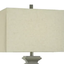 Table Lamps-Kirkland's Home Gray Traditional Rectangular Table Lamp Gray/Tan