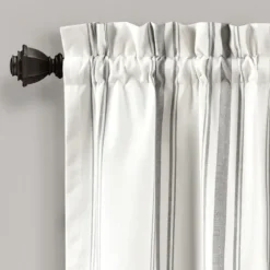Curtains & Drapes-Kirkland's Home Gray Trellis Woven Single Curtain Panel, 84 In. Gray/White