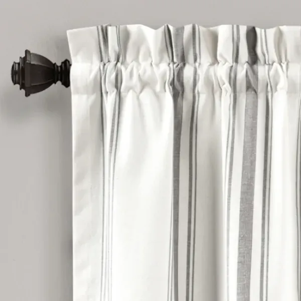 Curtains & Drapes-Kirkland's Home Gray Trellis Woven Single Curtain Panel, 84 In. Gray/White