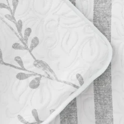 Quilts-Kirkland's Home Gray Vines Reversible 2-Pc. Twin Quilt Set Gray/White