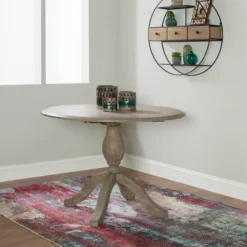 Dining Tables-Kirkland's Home Gray Wash Drop Leaf Dining Table
