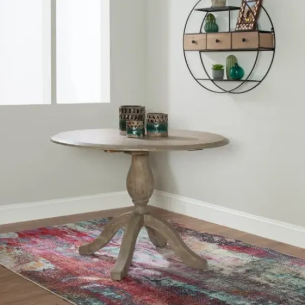 Dining Tables-Kirkland's Home Gray Wash Drop Leaf Dining Table