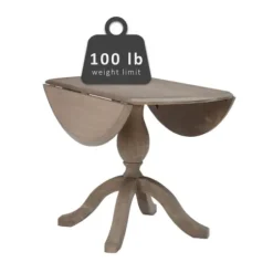 Dining Tables-Kirkland's Home Gray Wash Drop Leaf Dining Table