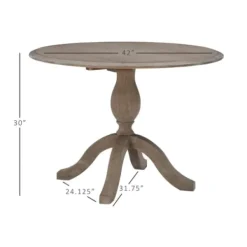 Dining Tables-Kirkland's Home Gray Wash Drop Leaf Dining Table