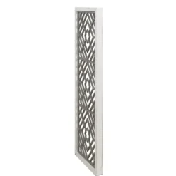 Wall Plaques-Kirkland's Home Gray Washed Wood & White Frame Cut Out Wall Plaque Gray/White