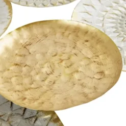 Wall Plaques-Kirkland's Home Gray White Metal Connected Circle Wall Plaque Gold