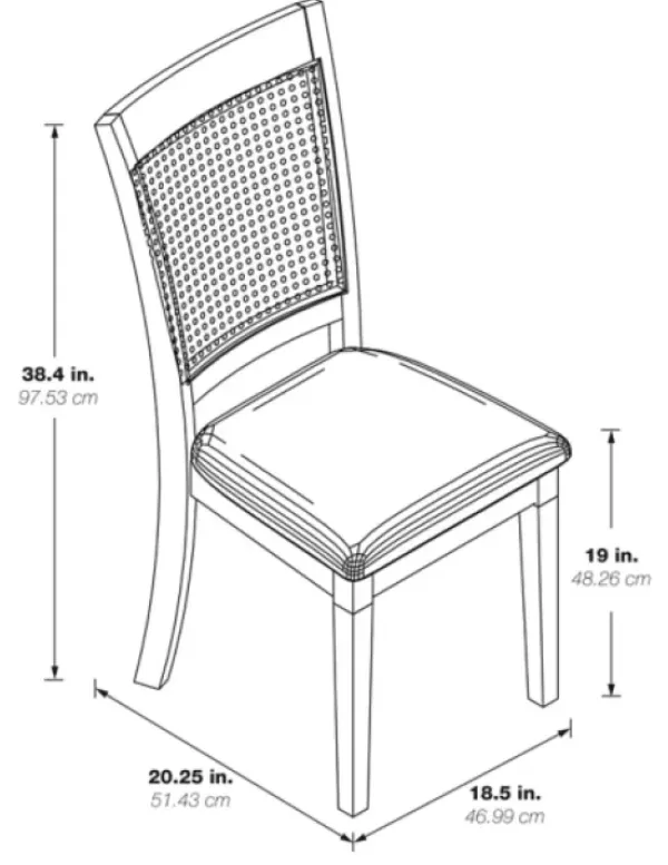 Dining Chairs-Kirkland's Home Gray Wilbur Cane Back Dining Chairs, Set Of 2 Gray/White