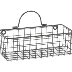 Shelves-Kirkland's Home Gray Wire Wall Baskets, Set Of 2