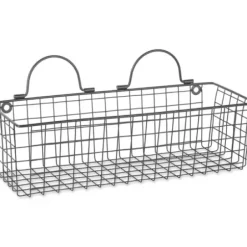Shelves-Kirkland's Home Gray Wire Wall Baskets, Set Of 2