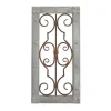 Wall Plaques-Kirkland's Home Gray Wood Traditional Scroll Wall Plaque Gray/Brown