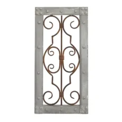 Wall Plaques-Kirkland's Home Gray Wood Traditional Scroll Wall Plaque Gray/Brown