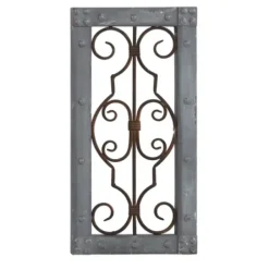 Wall Plaques-Kirkland's Home Gray Wood Traditional Scroll Wall Plaque Gray/Brown