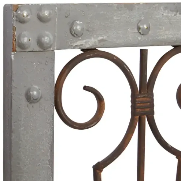 Wall Plaques-Kirkland's Home Gray Wood Traditional Scroll Wall Plaque Gray/Brown