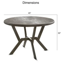 Dining Sets-Kirkland's Home Gray Wood Upholstered 5-Pc. Dining Set