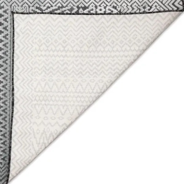 Outdoor Rugs-Kirkland's Home Gray Zig-Zag Ezra Indoor/Outdoor Area Rug, 4X7 Gray/White