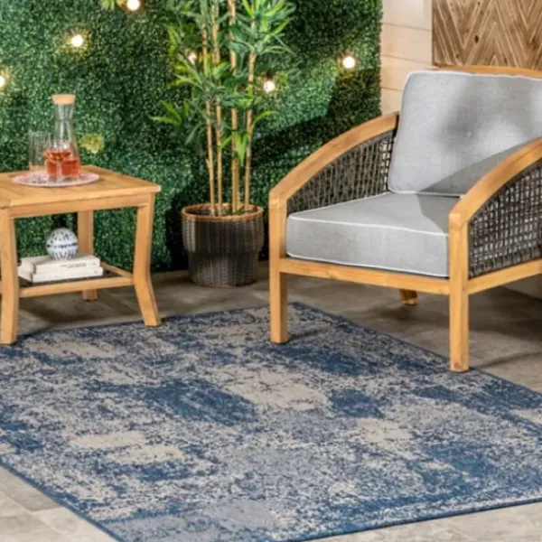 Outdoor Rugs-Kirkland's Home Gray Zig-Zag Ezra Indoor/Outdoor Area Rug, 6X9 Gray/White