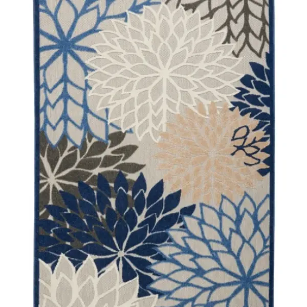 Outdoor Rugs-Kirkland's Home Greek Key Sun Shower Outdoor Area Rug, 5X8 Black/Tan