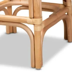 Bar Stools & Counter Height Stools-Kirkland's Home Greek Natural Rat Woven Counter Stool Tan