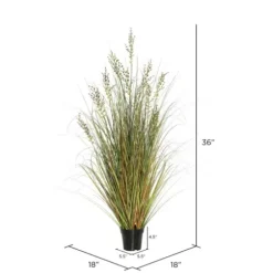 Trees & Topiaries-Kirkland's Home Green And Brown Potted Grass, 36 In.
